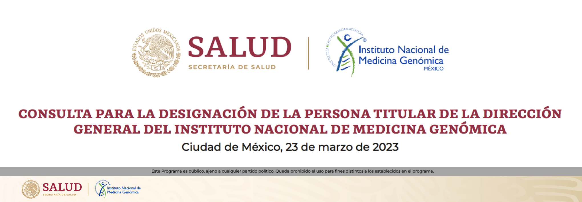 CONSULTA DESIGNACION DG INMEGEN